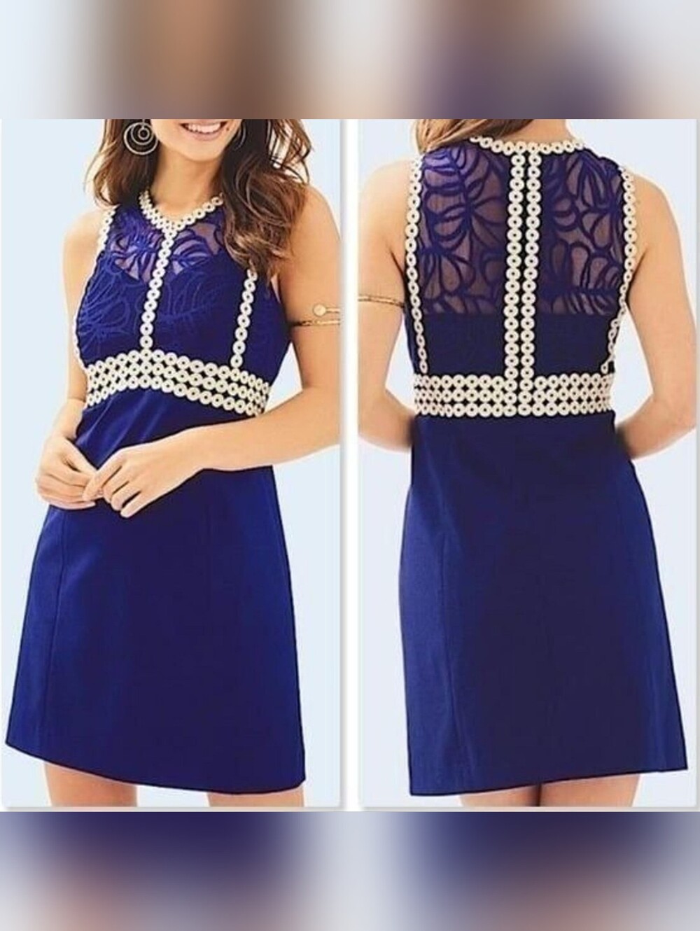 NEW Lilly Pulitzer Leigh Stretch Shift Dress, size 0 (Originally $238) True Navy
